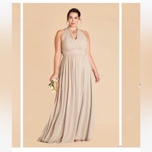 Birdy Grey Cream Maxi Halter Dress